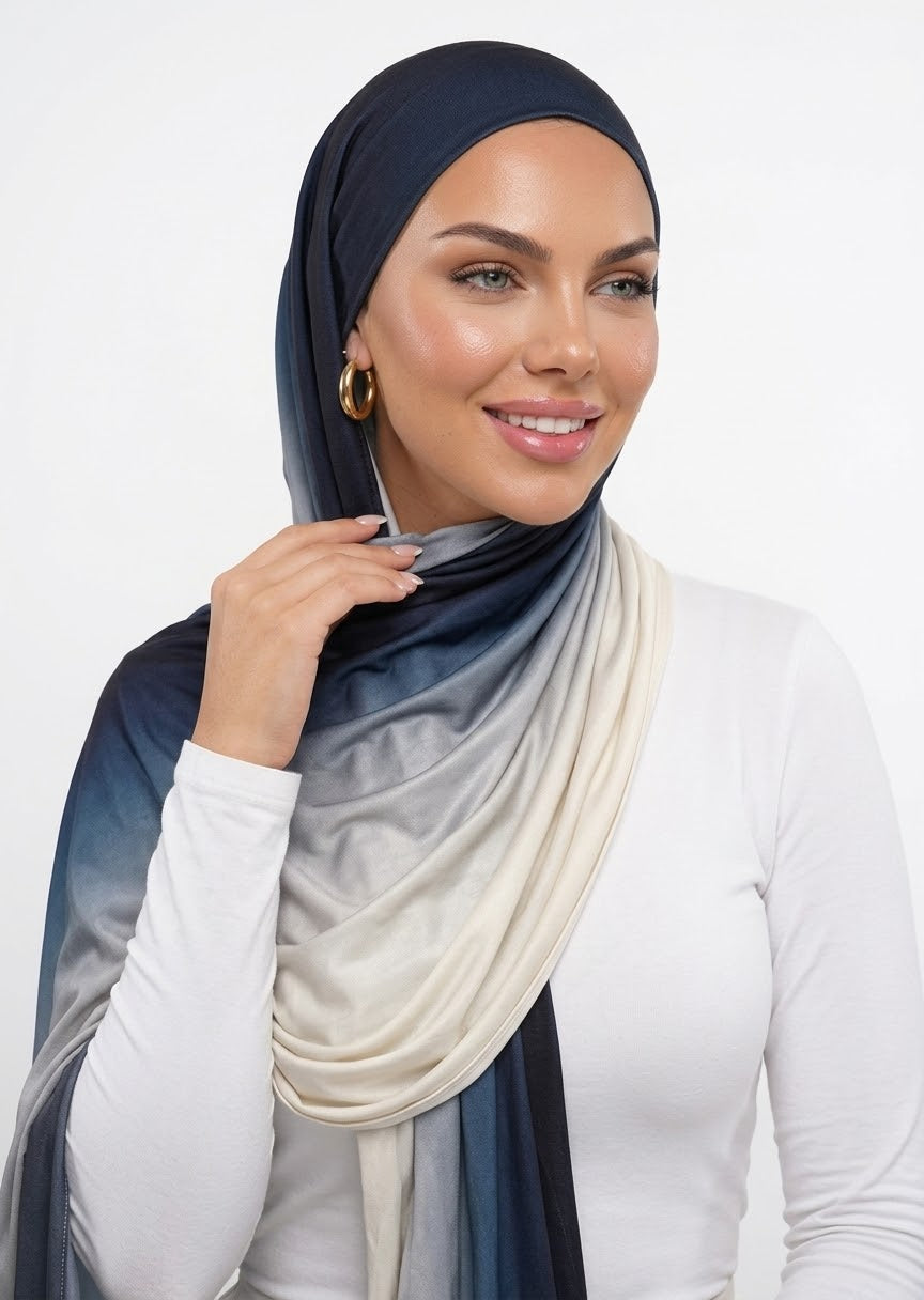 HIJAB LIQUID JERSEY - ABYSS