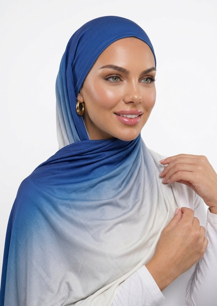 HIJAB LIQUID JERSEY - DEEP OCEAN