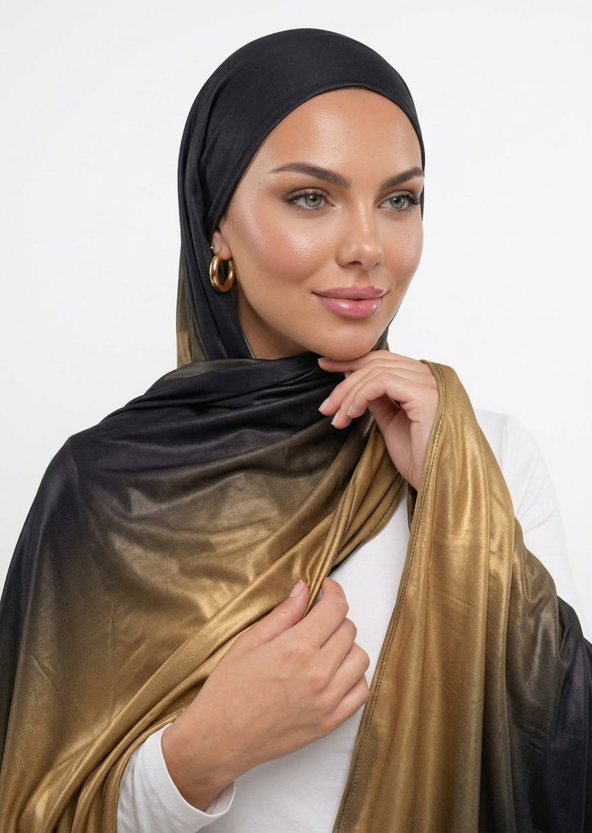 HIJAB LIQUID JERSEY - GOLDEN ECLIPSE