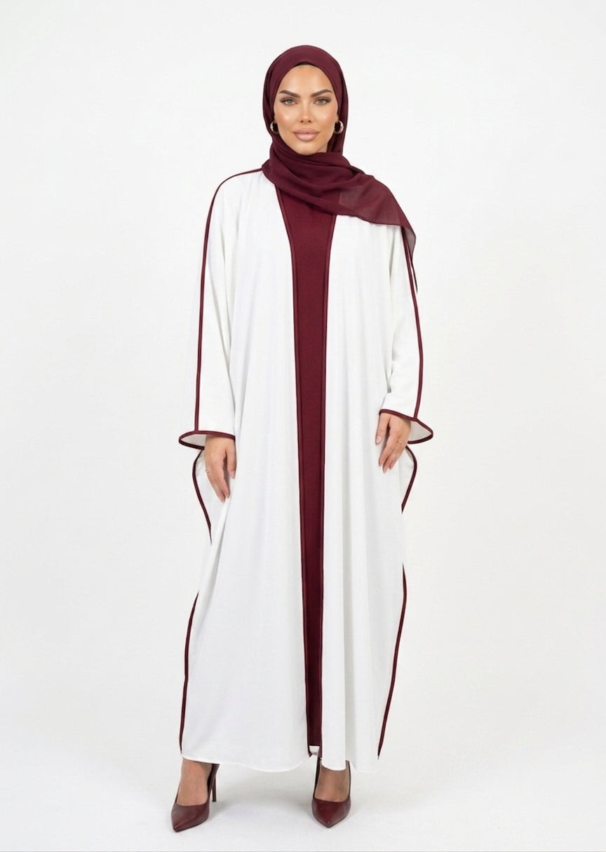 Abaya Amira - Pearl White