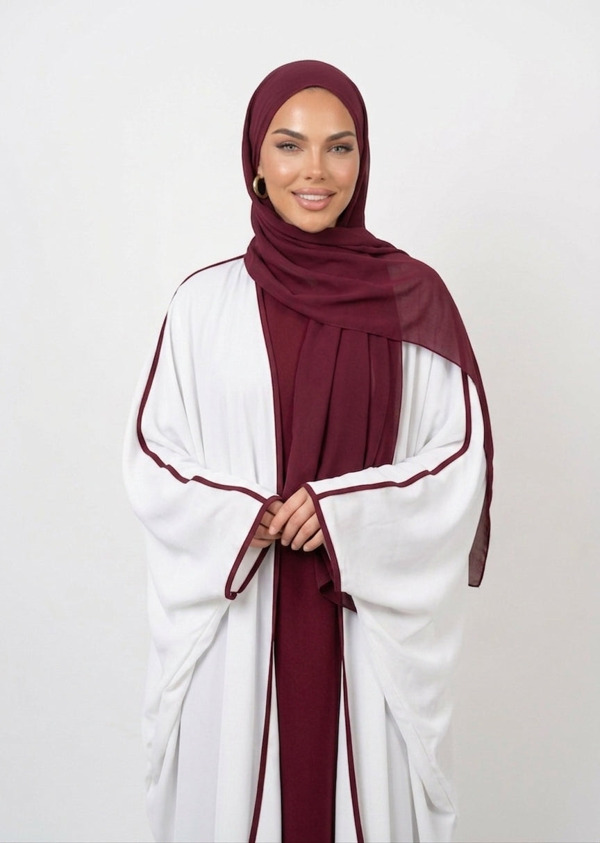 Abaya Amira - Pearl White