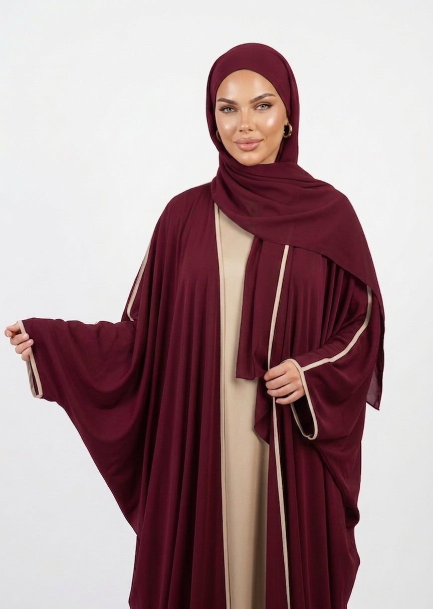 Abaya Amira - Deep Burgundy