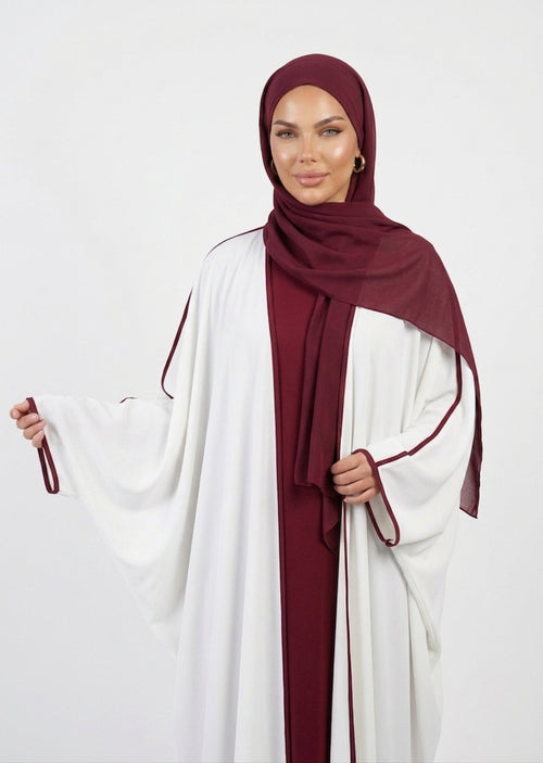 Abaya Amira - Pearl White