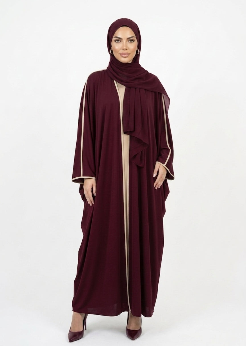Abaya Amira - Deep Burgundy