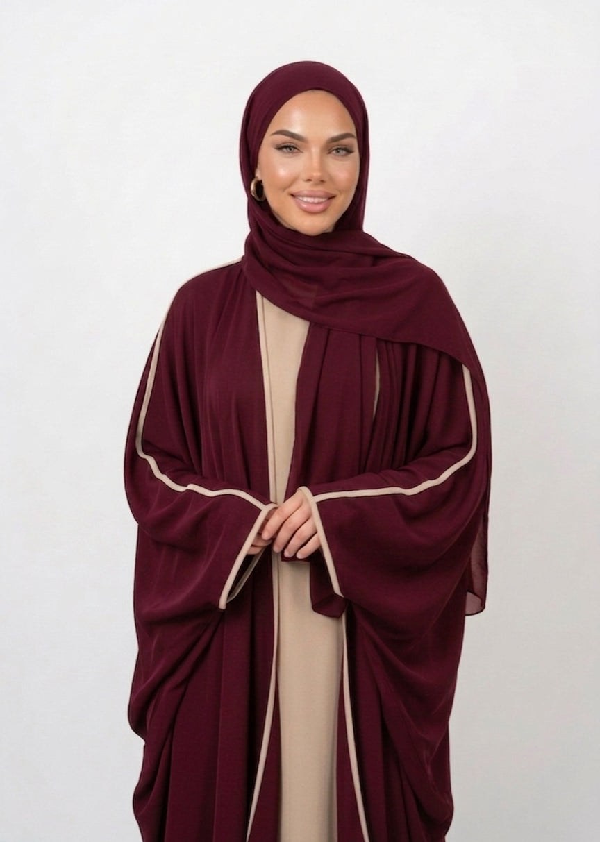 Abaya Amira - Deep Burgundy
