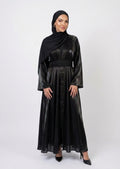Abaya Yasmine - Black Satin  reversible