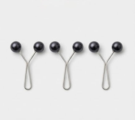 U-Shape Hijab Clips Pearl Black