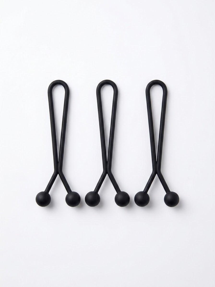 U-Shape Hijab Clips Black Silicone