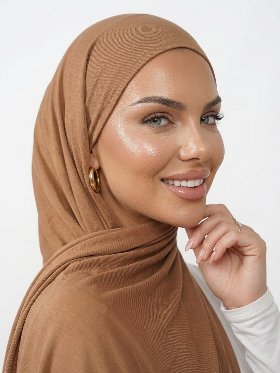 Hijab Jersey Premium - Camel