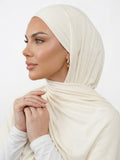 Hijab Jersey Premium - Creamy White