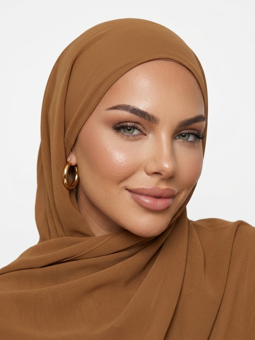 Chiffon Hijab Premium Tan