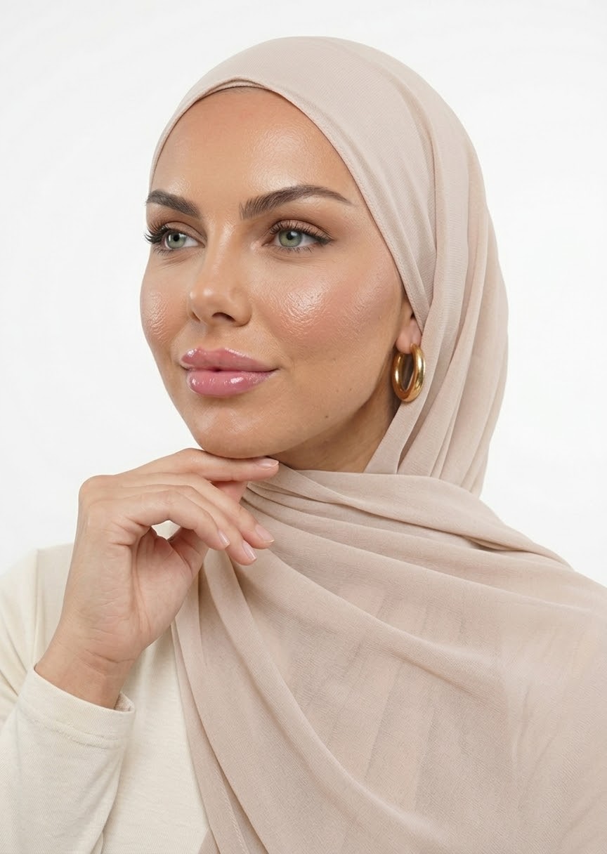 HIJAB CHIFFON PREMIUM - LIGHT MINK