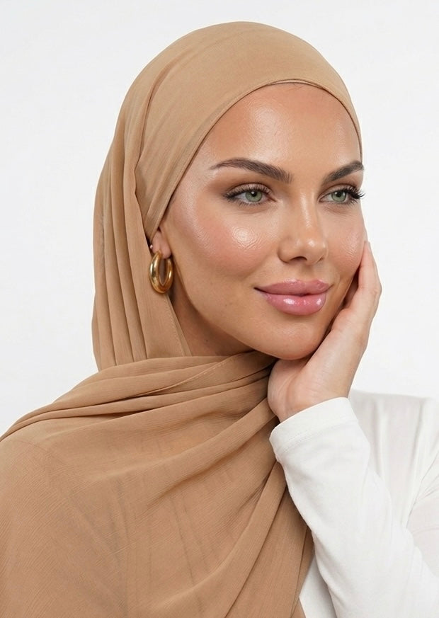 HIJAB CHIFFON PREMIUM - CAMEL
