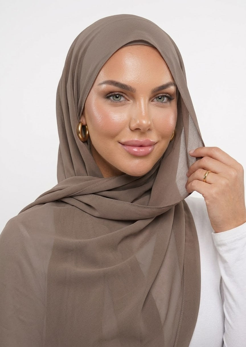 HIJAB CHIFFON PREMIUM - DIP TAUPE