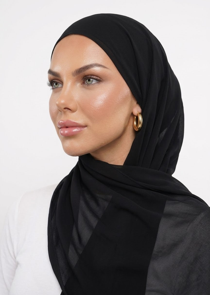 HIJAB CHIFFON PREMIUM - BLACK