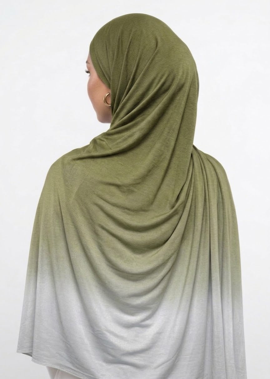 HIJAB LIQUID JERSEY - ZINC OLIVE