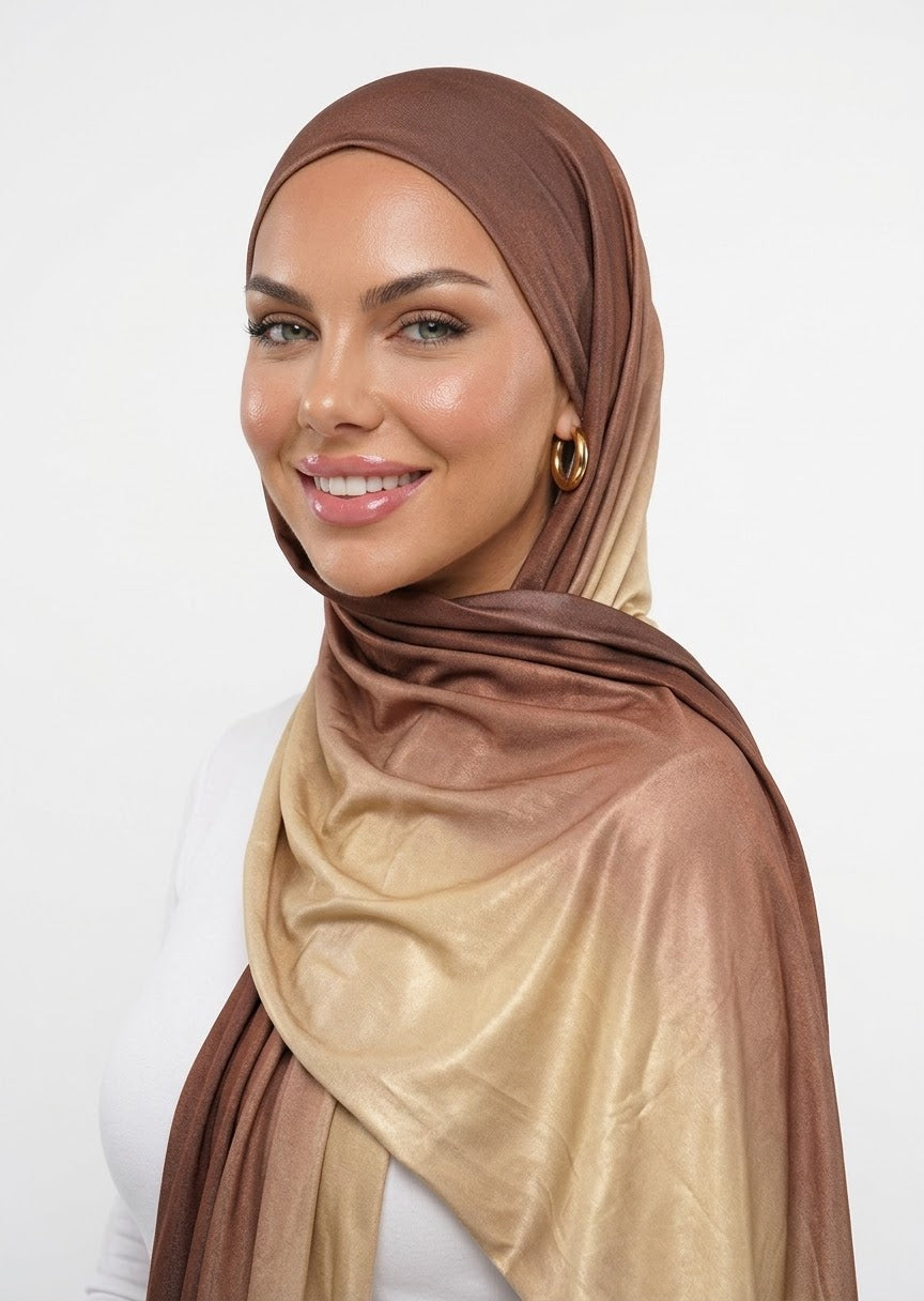 HIJAB LIQUID JERSEY - SAHARA GOLD